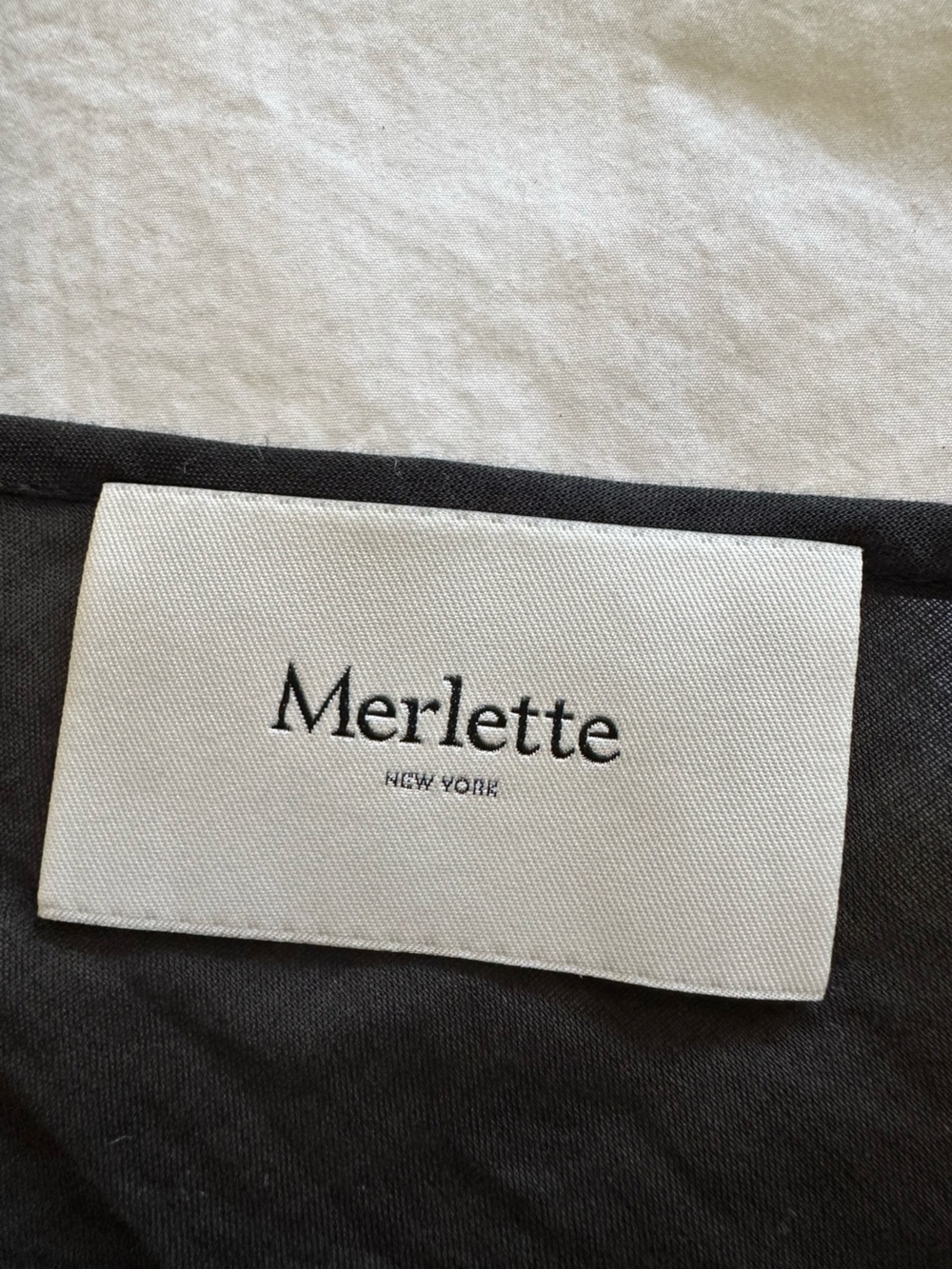 Merlette NWOT black sheer adjustable strap Camisole, size large - Picture 5 of 10